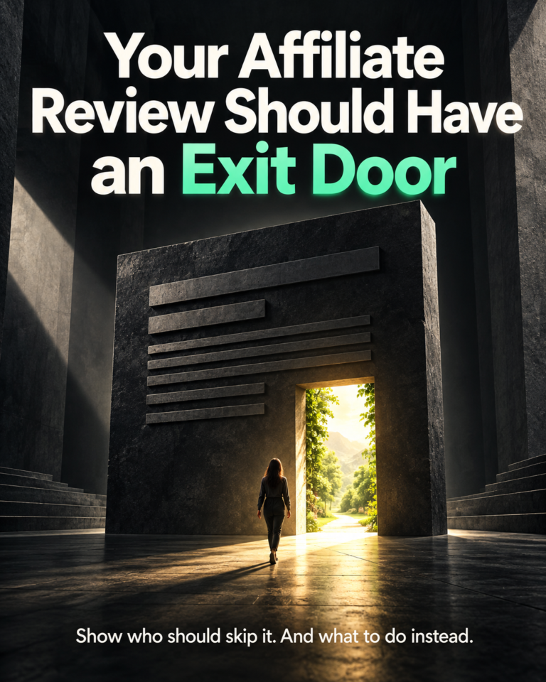 Your Affiliate Review Should Have an Exit Door